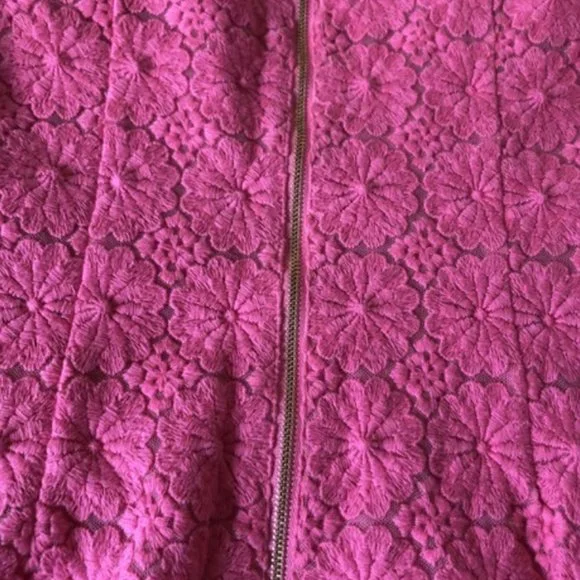 Lily Pulitzer Pink Lace and Stitched Flower Cocktail Dress - Picture 4 of 8